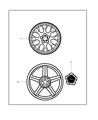 Diagram for 2002 Chrysler Sebring Wheel Cover - 5066118AA