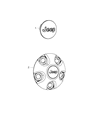 Diagram for 2015 Jeep Wrangler Wheel Cover - 5HT59RXFAC