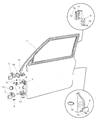 Diagram for Jeep Cherokee Door Hinge - 55235368AB