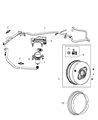 Diagram for Jeep Grand Cherokee Brake Booster Vacuum Hose - 52124751AJ