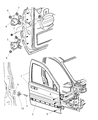 Diagram for Jeep Grand Cherokee Door Hinge - 55369195AB