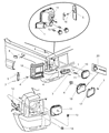 Diagram for 2000 Jeep Cherokee Headlight - 55055298AE