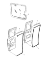 Diagram for 1999 Dodge Ram Wagon Weather Strip - 55134555AC