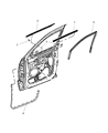 Diagram for 2011 Dodge Durango Weather Strip - 55399161AA