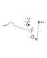 Diagram for 2011 Dodge Caliber Sway Bar Kit - 5105101AC