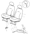 Diagram for Chrysler PT Cruiser Seat Cover - XM311DVAA