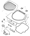 Diagram for Dodge Viper Trunk Lid Latch - 5030356AA