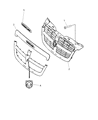 Diagram for Dodge Sprinter 3500 Grille - 1GY48DX9AA