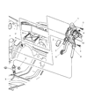 Diagram for 2003 Dodge Grand Caravan Parking Brake Cable - 4683285AC