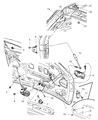 Diagram for 2004 Chrysler Pacifica Tailgate Handle - UE14ABEAA