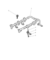 Diagram for Chrysler 300M Fuel Rail - 5080666AA