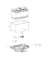 Diagram for Chrysler Town & Country Battery Tray - 68053342AH
