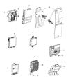 Diagram for 2017 Jeep Cherokee Air Bag Control Module - 68293704AA