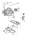 Diagram for 2005 Dodge Ram 1500 Dipstick - 53021673AC