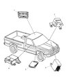 Diagram for 2000 Dodge Ram 3500 Air Bag Control Module - 56043128AF