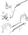 Diagram for Jeep Liberty Door Moldings - 1SU74XS9AA