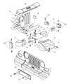 Diagram for 2002 Jeep Wrangler Bumper - 5ED16JX8AF