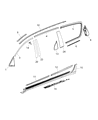 Diagram for 2017 Chrysler Pacifica Door Moldings - 68228674AA