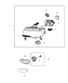 Diagram for 2014 Jeep Grand Cherokee Headlight - 68111001AE