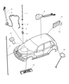 Diagram for Dodge Caliber Antenna Mast - 4671906AA