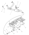 Diagram for 2001 Dodge Dakota Catalytic Converter - 52103296AE