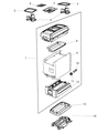 Diagram for 2011 Dodge Grand Caravan Center Console Base - 1EV701L5AG