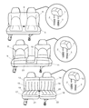 Diagram for 2002 Dodge Grand Caravan Seat Cushion - UD981QLAB