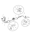 Diagram for 1998 Dodge Ram Van Exhaust Hanger - 52103063