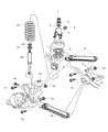 Diagram for 2001 Dodge Ram 3500 Control Arm - 52106799AA