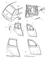 Diagram for Chrysler PT Cruiser Door Moldings - RV18DX8AA