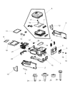 Diagram for 2009 Dodge Ram 1500 Center Console Base - 1NN14XDVAA