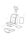 Diagram for Mopar Seat Cushion - 68064271AA