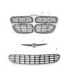 Diagram for Chrysler Sebring Grille - 4805892AA