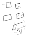 Diagram for 1987 Jeep Wagoneer Weather Strip - 55007129