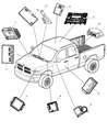 Diagram for Dodge Ram 1500 Air Bag Control Module - 56043703AG