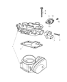 Diagram for 2004 Dodge Ram 1500 Throttle Body Gasket - 5037191AB