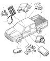 Diagram for Dodge Dakota Air Bag Control Module - 56043275AH