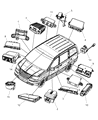 Diagram for 2009 Dodge Grand Caravan Air Bag Control Module - 5094019AK