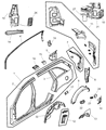 Diagram for 2005 Chrysler Pacifica Fuel Door - 4719704AD