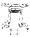 Diagram for 2001 Dodge Stratus Fog Light - 4805390AA