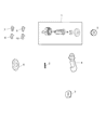 Diagram for Chrysler Door Lock Cylinder - 68085684AA