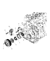Diagram for 2000 Dodge Ram 2500 Belt Tensioner - 5017789AA