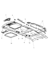 Diagram for 2009 Chrysler Town & Country Sun Visor - 1JE95DW1AA