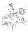 Diagram for Dodge Viper Crankshaft - 5037599AA