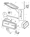 Diagram for Chrysler Grand Voyager Mirror Switch - 55076401