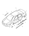 Diagram for Chrysler Sebring Door Moldings - 4805322AD