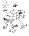 Diagram for 2006 Dodge Ram 1500 Air Bag Control Module - 5084006AC