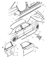 Diagram for 2005 Chrysler 300 Door Moldings - WU22AP4AB