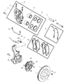 Diagram for 2005 Dodge Ram 1500 Brake Pad - 5143402AA