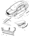 Diagram for 2011 Chrysler 200 Weather Strip - 5303661AD